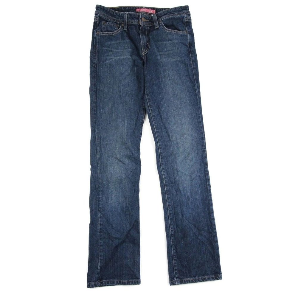 Levis Womens 518 Super Low Straight Jeans Medium Wash Denim Size